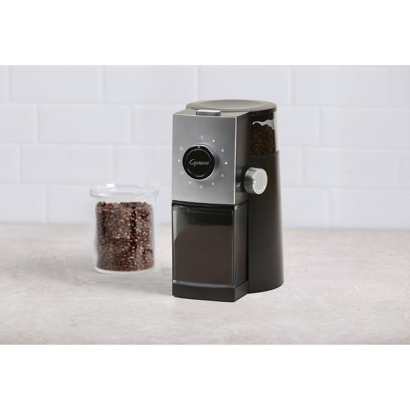 Capresso Coffee Disk Burr Grinder Grind Select – Black/Silver 597.04"