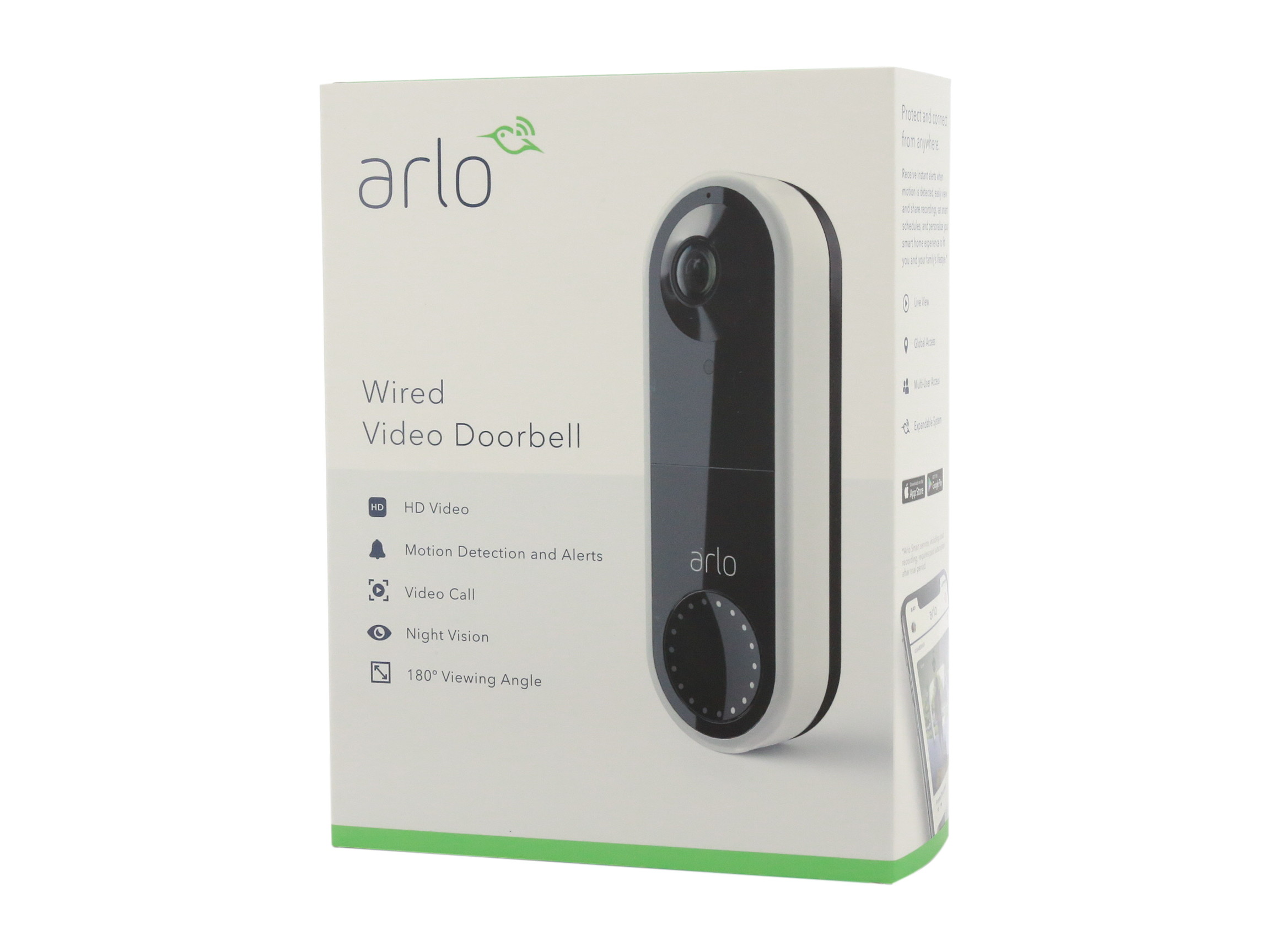Arlo Smart Video Doorbell 180&deg; Viewing Angle Built-in Siren (Wired Power)