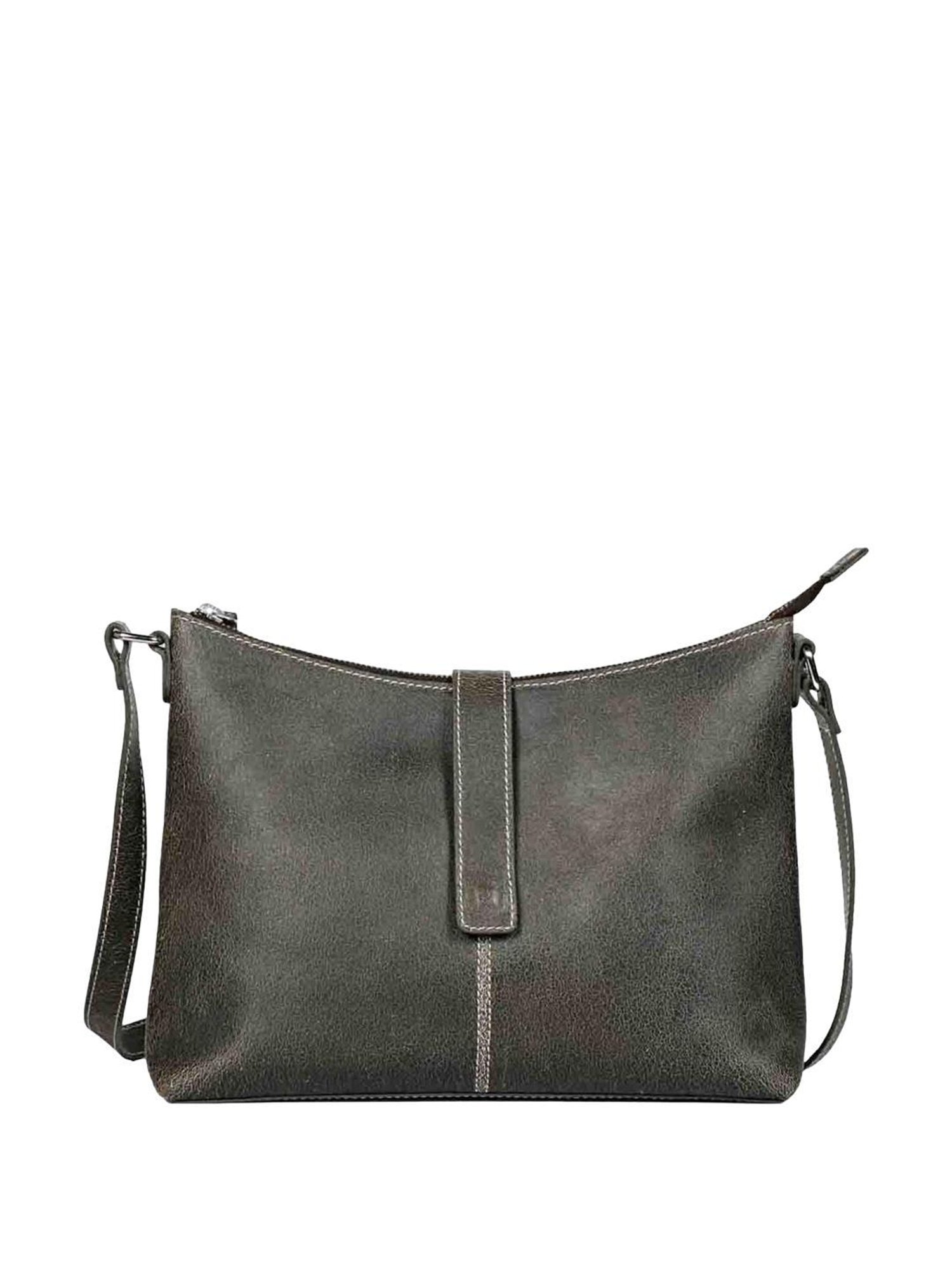 Favore Black  Solid Medium Sling Handbag