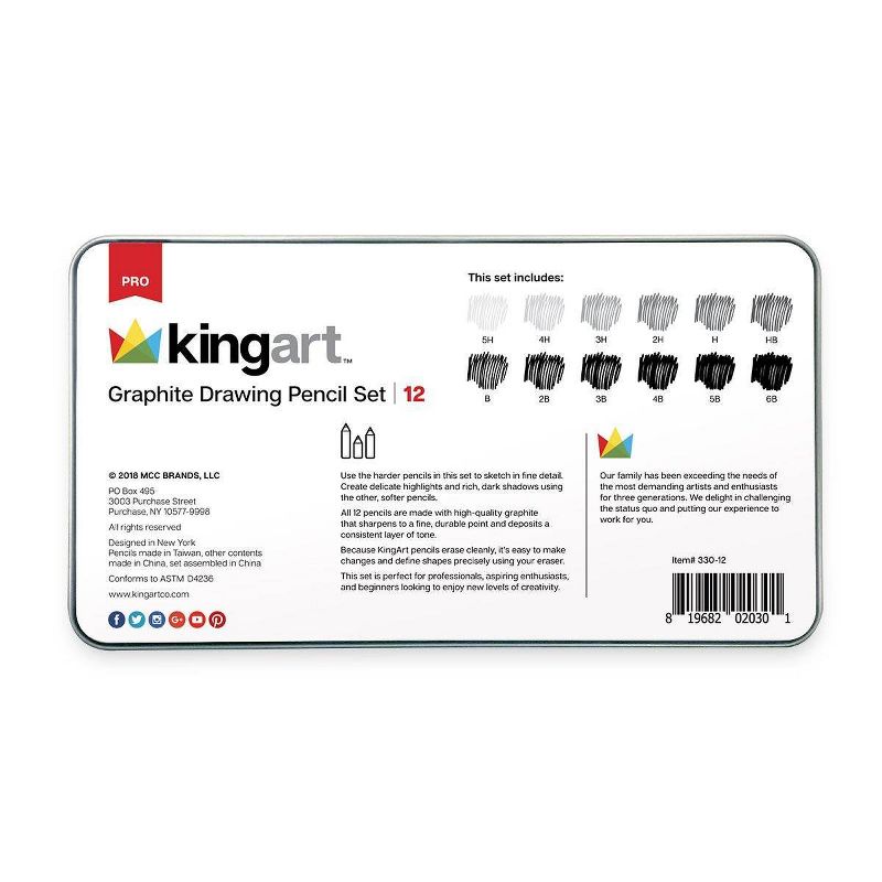 Kingart 125ct Pencils Pens With Paper Pad Bundle