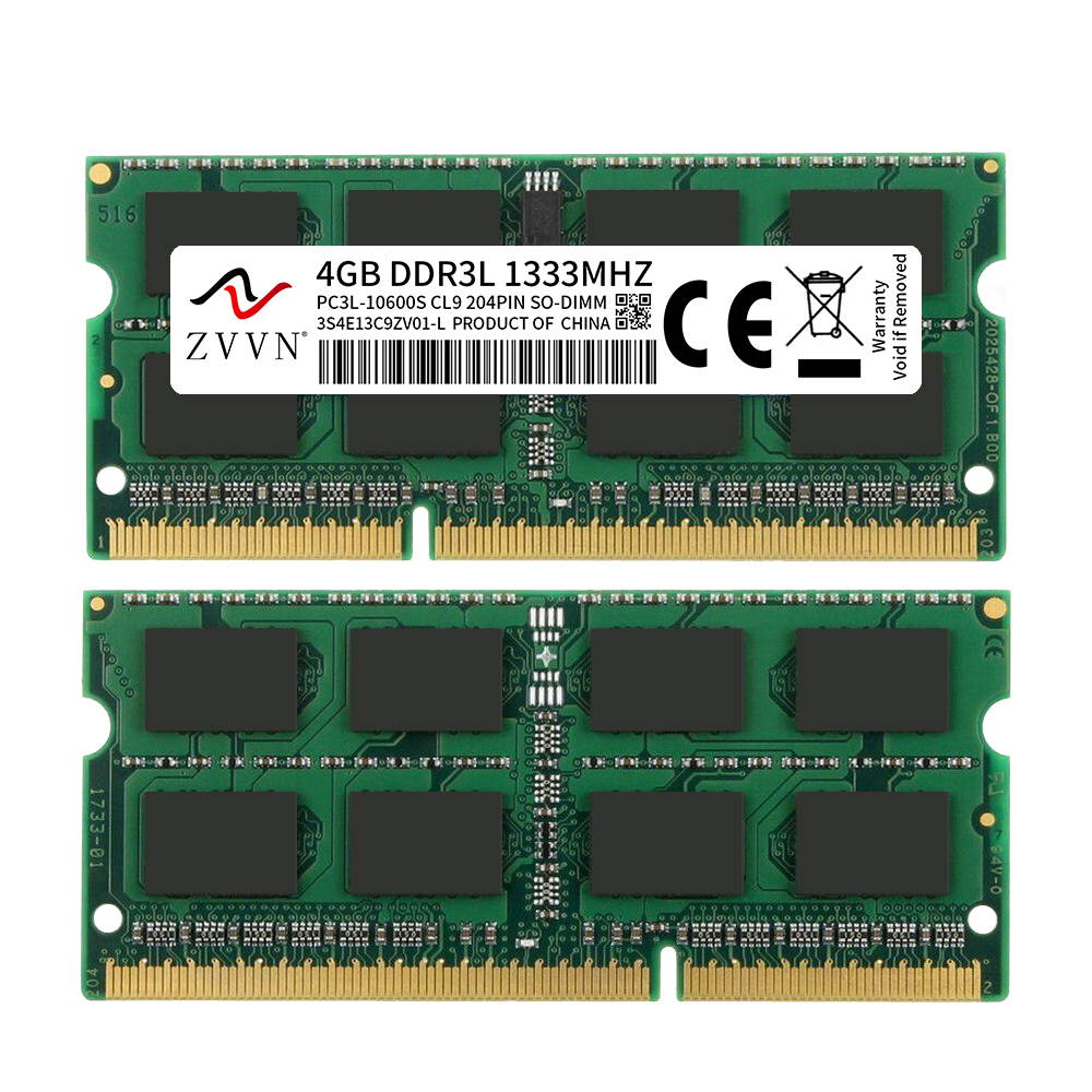 ZVVN 16GB Kit (4x 4GB) 204-Pin DDR3L SO-DIMM DDR3L 1333 (PC3L 10600) 1.35V Laptop Notebook Memory Model 3S4E13C9ZV04-L