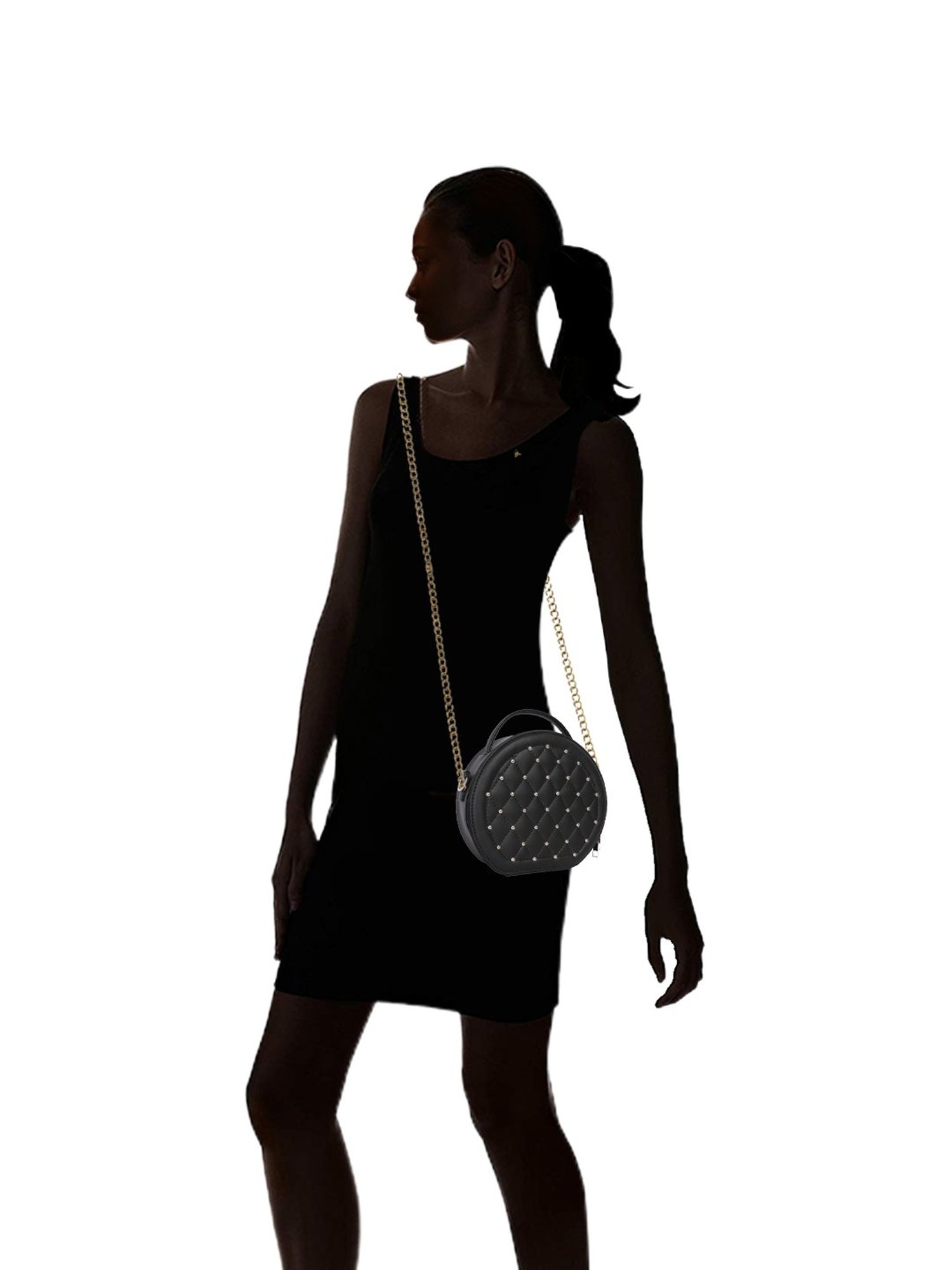 Bagsy Malone Black Embellished Sling Bag