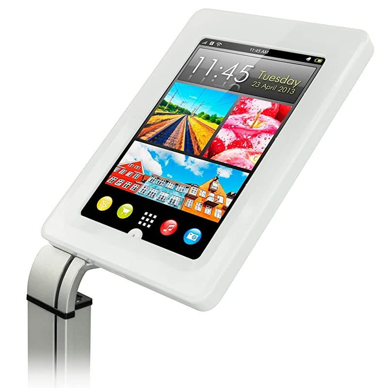 Anti-Theft Tablet Floor Stand for iPad - Floor Stand Tablet Mount with Secure iPad Enclosure | Locking iPad Kiosk Floor Stand for iPad 9.7, iPad Air 9.7, iPad 6, Galaxy Tab 10.1, MI-3780