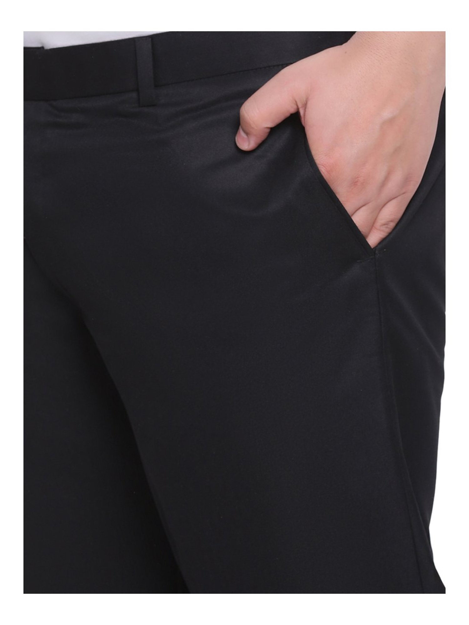 Hangup Black Regular Fit Two Piece Suit