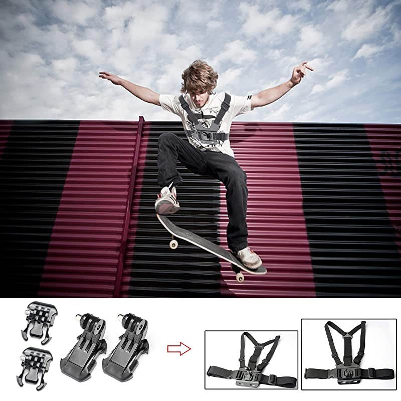 Accessories Kit for Gopro Hero 7 6 5 4 3 Action Camera Accessories for Xiaomi Yi 4KWiMiUSLightdowDBPOWER Black Silver