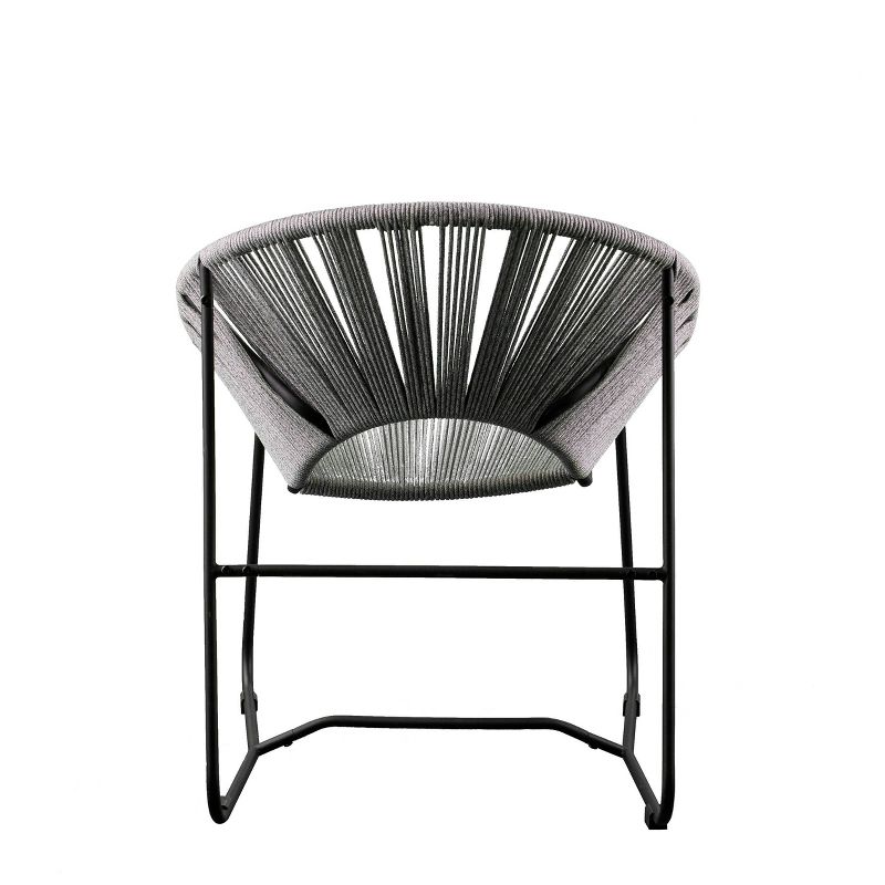 Rondly 2pk Outdoor Patio Rope Accent Chair Gray - Holly & Martin