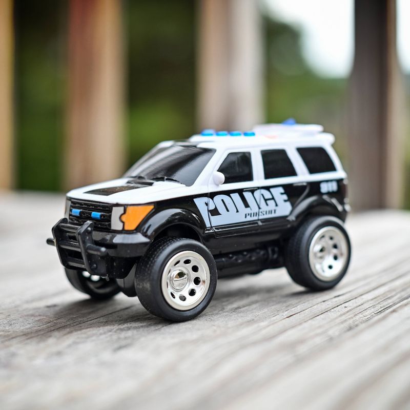 Maxx Action Mini Rescue Lights & Sounds Vehicles – Firetruck, Police Car and Helicopter - 3 pk