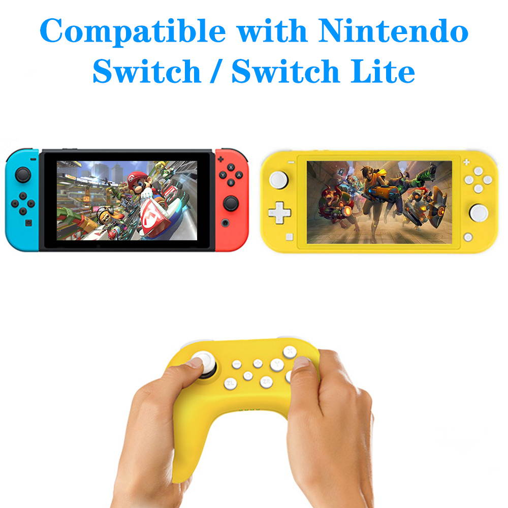 New Nintendo Switch & Switch Lite 3D Joystick Wireless Controller Ergonomic Soft Touch, Yellow