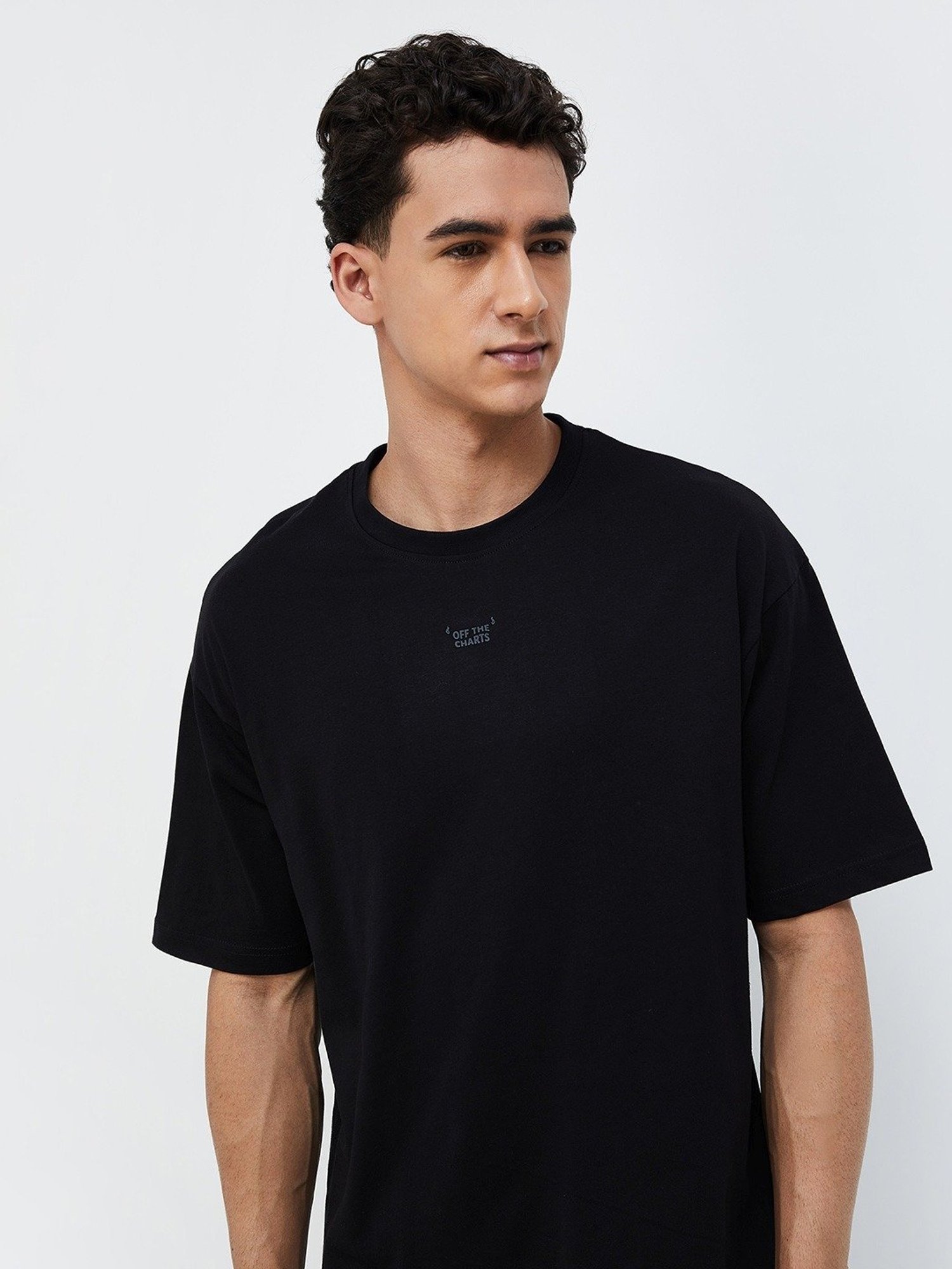 Forca Black Cotton Regular Fit T-Shirt