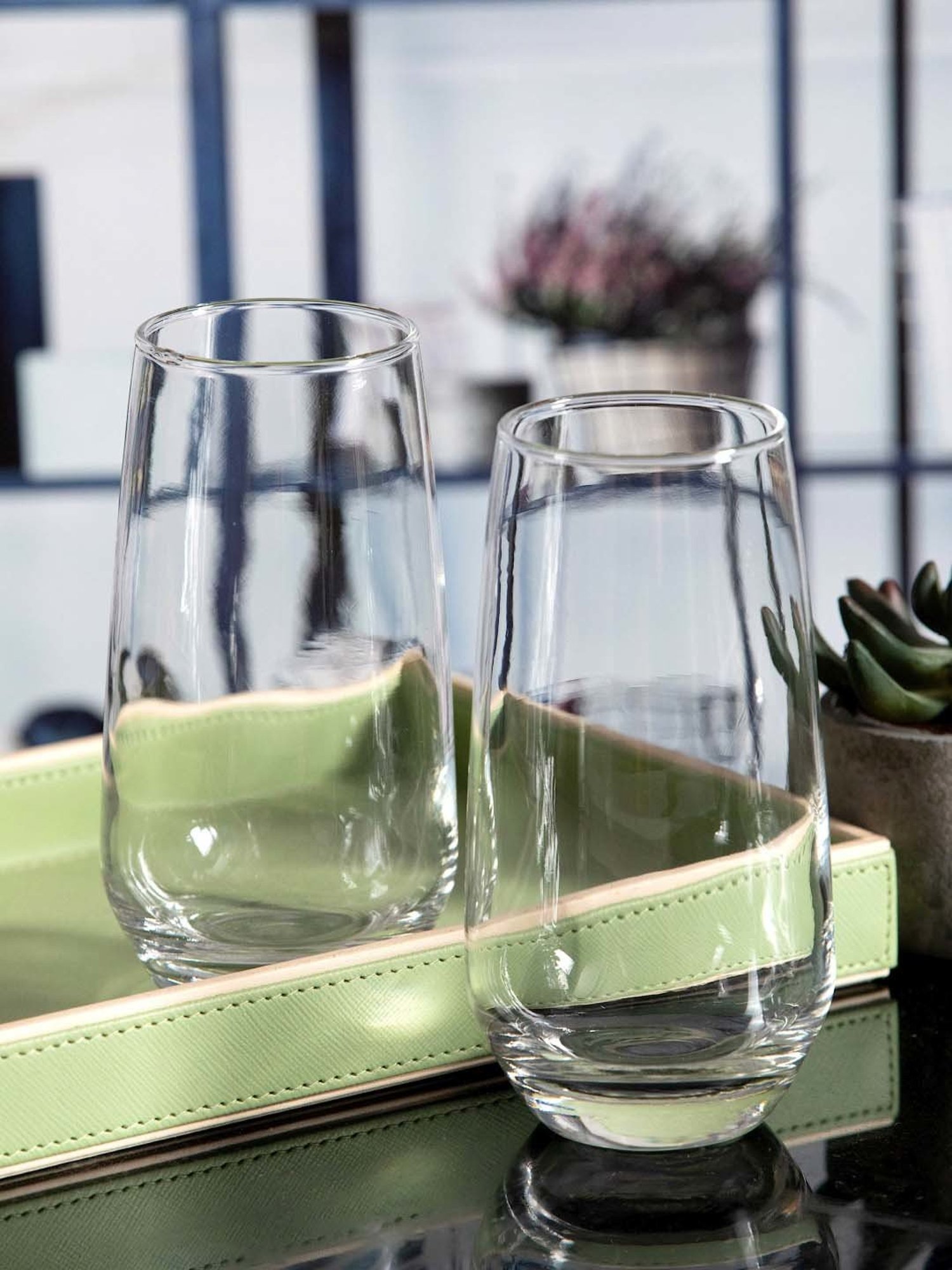 ROXX Meridian Transparent Glass Tumbler (0.44 L) - Set of 6