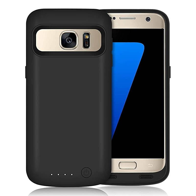 Galaxy S7 Battery Case 5000mAh Upgraded Portable Rechargeable Extended Battery Pack for Samsung Galaxy S7 Charging Case for Galaxy S7 Protective Charger Cover -Black