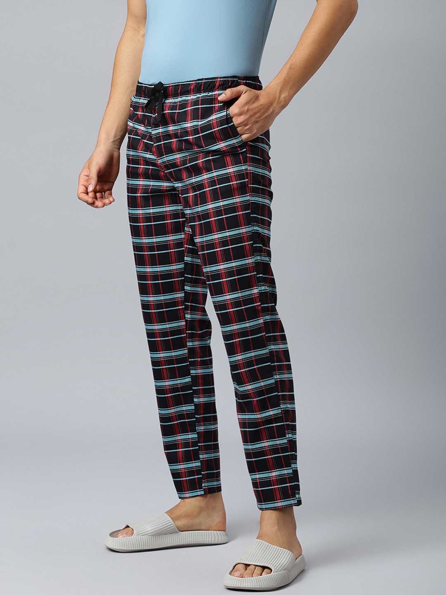 Don Vino Black Relaxed Fit Check Lounge Pants