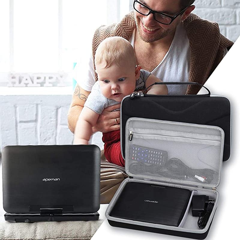 Hard Carrying Travel Case for APEMAN 9.5'' Portable DVD Player