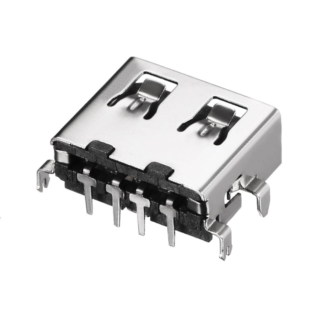 USB-AF PCB Connector Female Jack 11mm Short Body Sinking Plate 5pcs