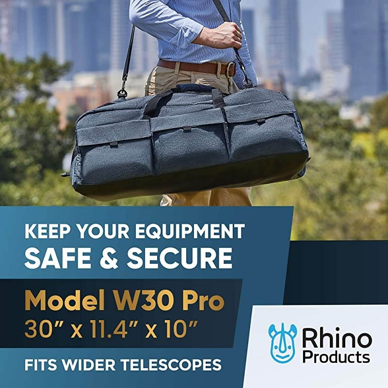 Telescope Case - Fits Most Telescopes - 30x11.5X10 inch - Smart Phone Adapter Included