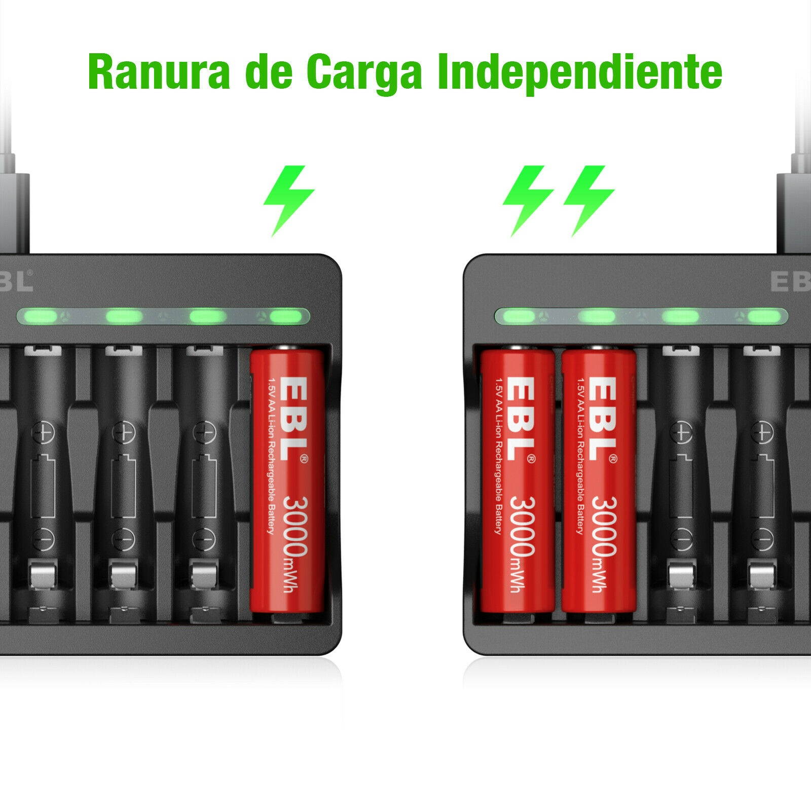 Lot   2000mah 1.5V Rechargeable AA Li-ion Batteries 3000mwh Batteries /Charger