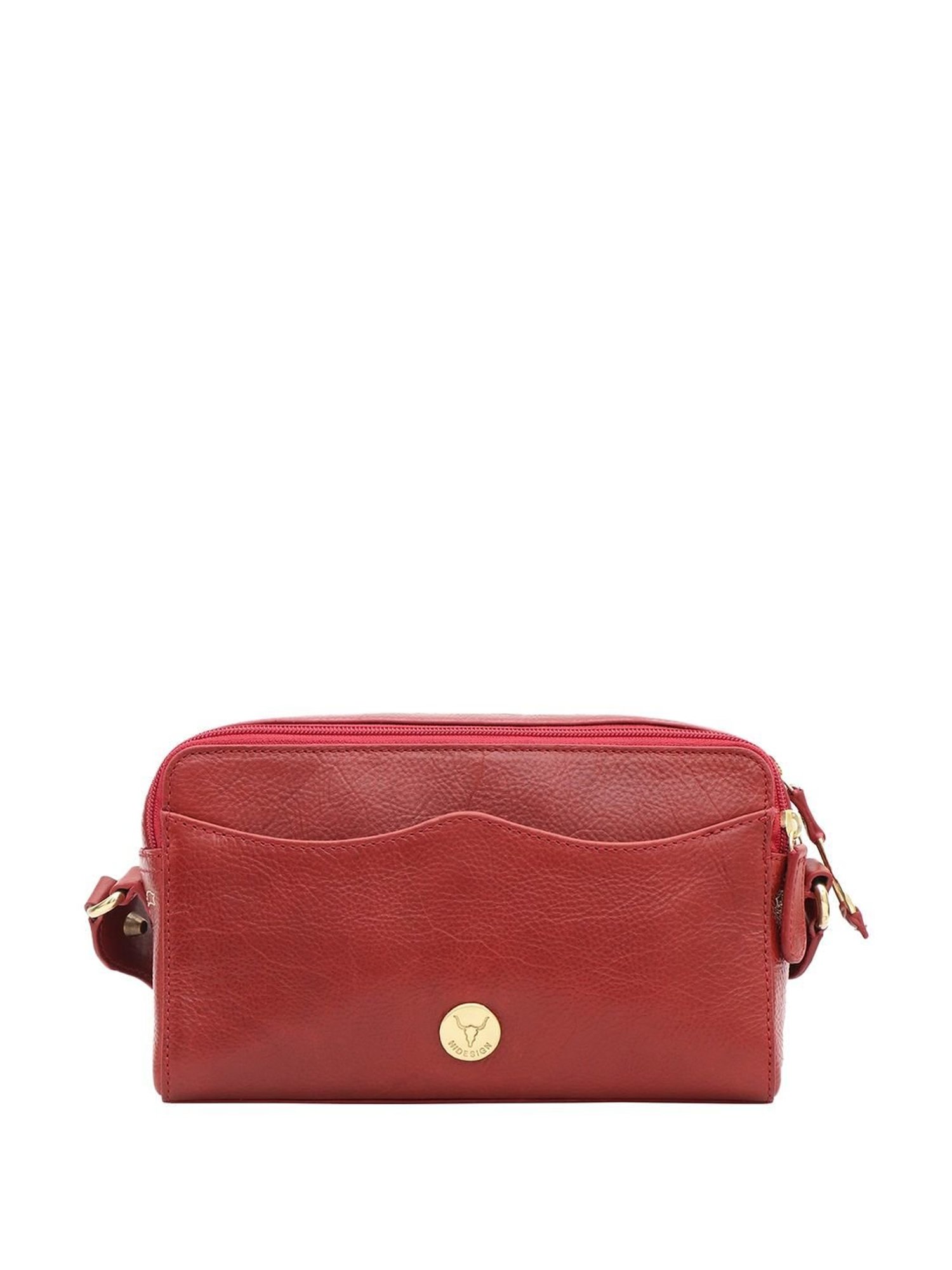 Hidesign WILD WEST  Red Solid Medium Sling Handbag