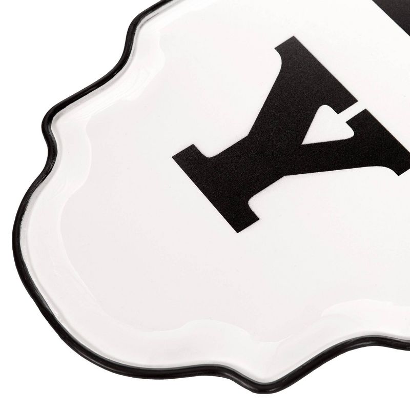 42.75" Vertical Hand Painted Laundry Tin Enamel Wall Sign Off White - Patton Wall Décor