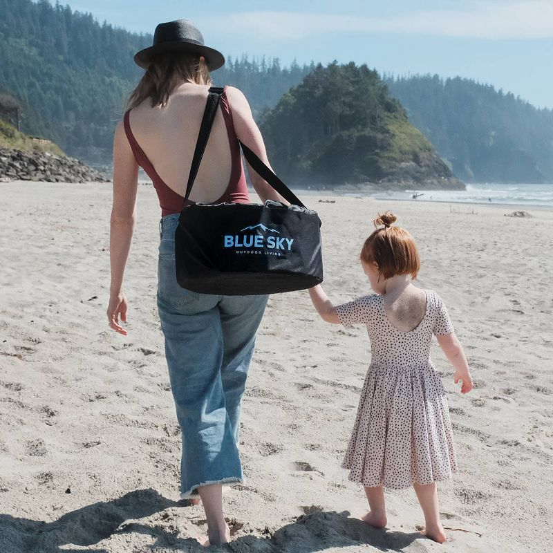 The Ridge Portable Pellet Fire Pit - Black - Blue Sky Outdoor Living