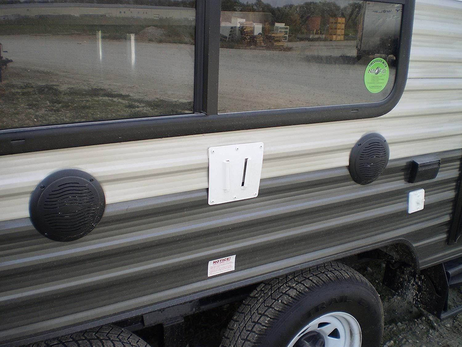 PAW International RV TV Bracket (Polymer) 2 Piece Set, White Wall