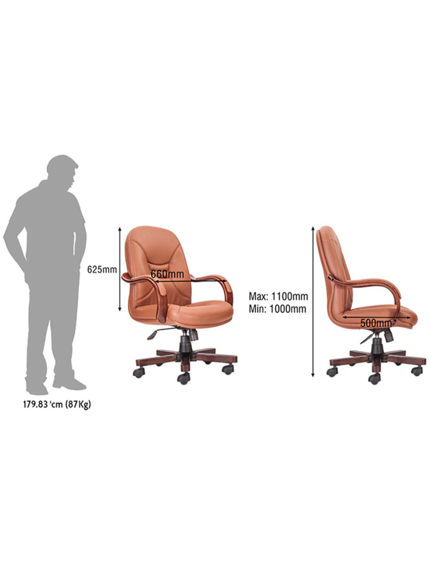 Durian Ultra Brown Leather Executive Chair