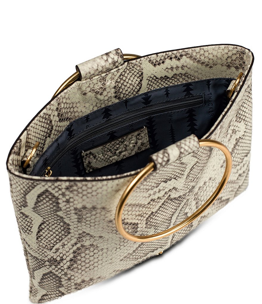 Thacker Le Pouch Snake Ring Handles Crossbody Bag