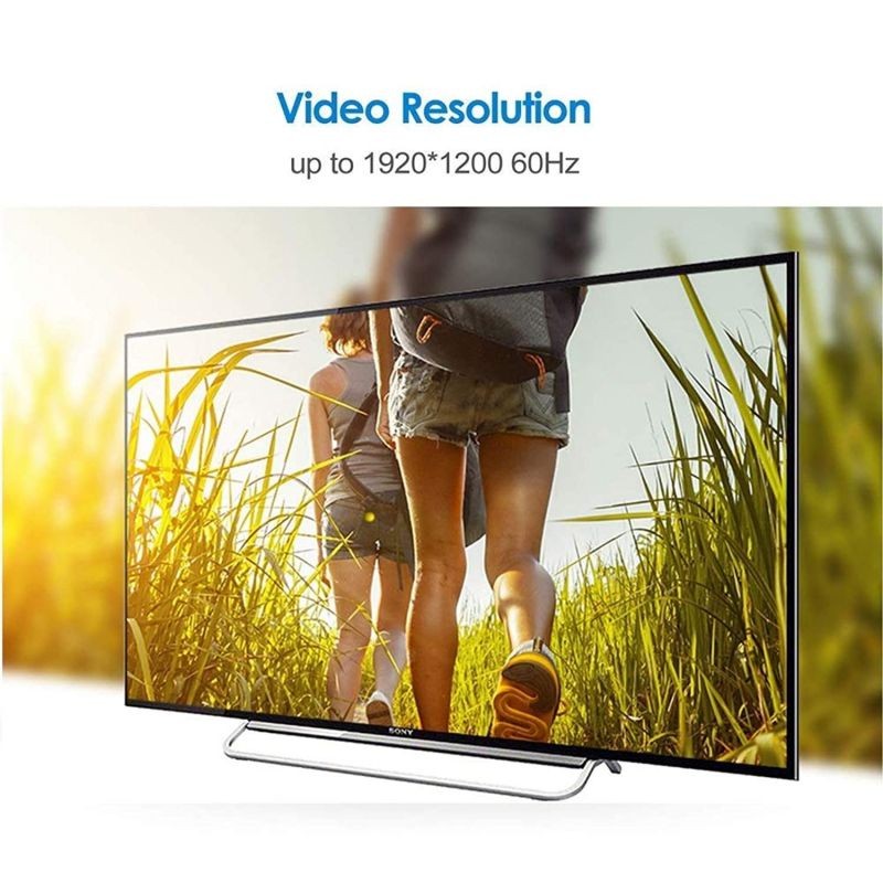 ConnBull Adapter DVI-D 24+1 to VGA, Upgraded DVI to VGA Male to Female Video Converter for HDTV Monitor Projector, Black