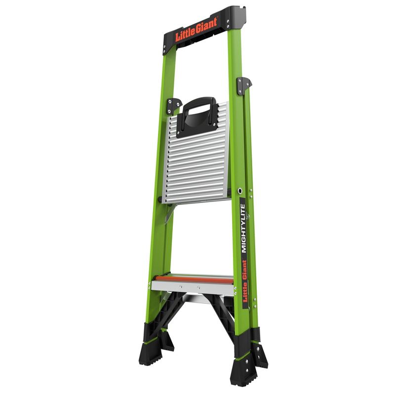 Little Giant Ladder Systems 4' ANSI type IAA 375 lb fiberglass Stepladder with Ground Cue Apple Green