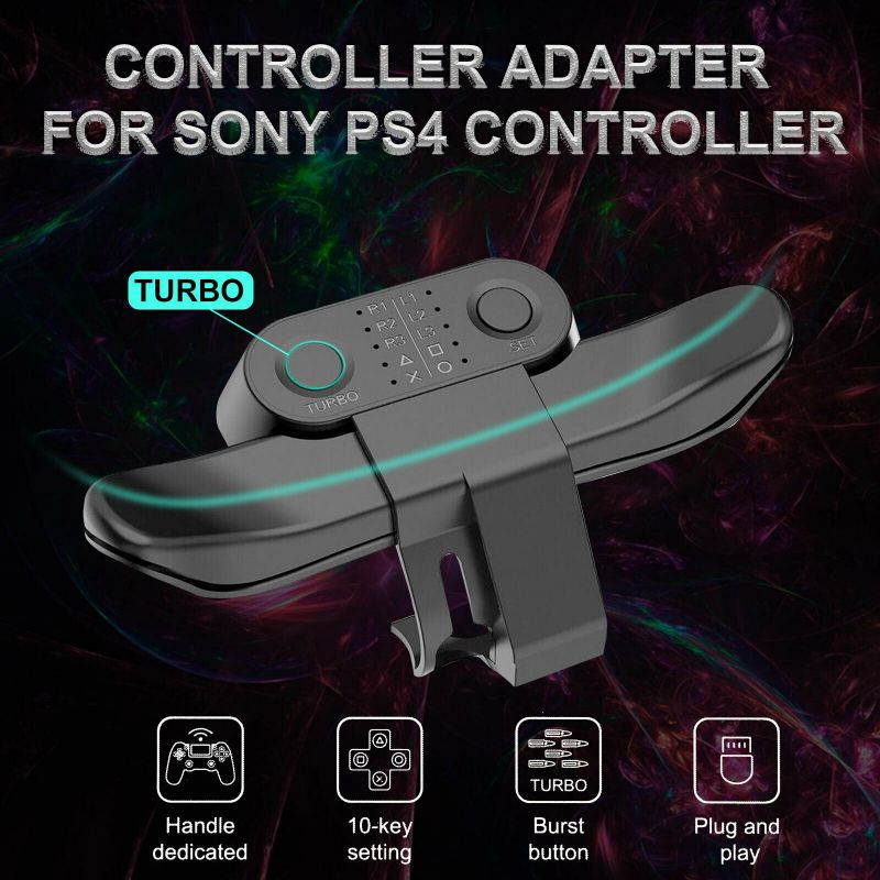 FPS Gamepad Back Button Clip Extender Turbo Key Adapter for  PS4 Controller