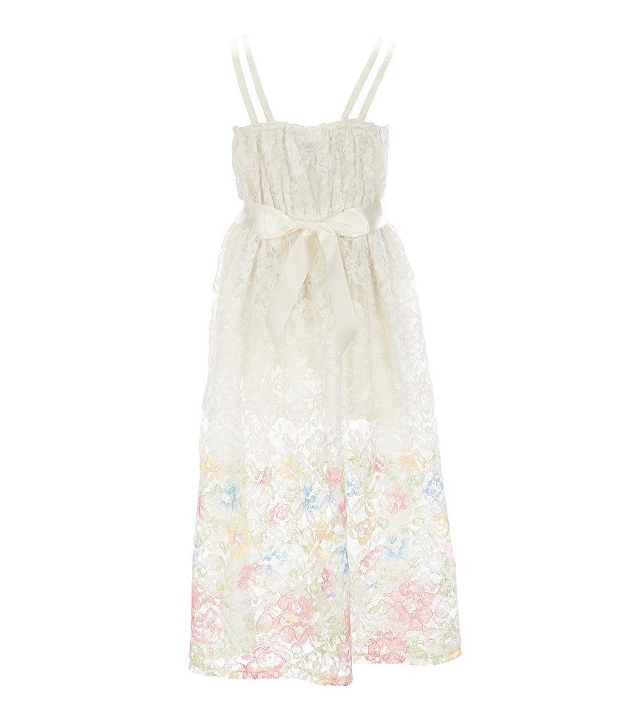 Honey and Rosie Big Girls 7-16 Lace Tiered A-Line Dress