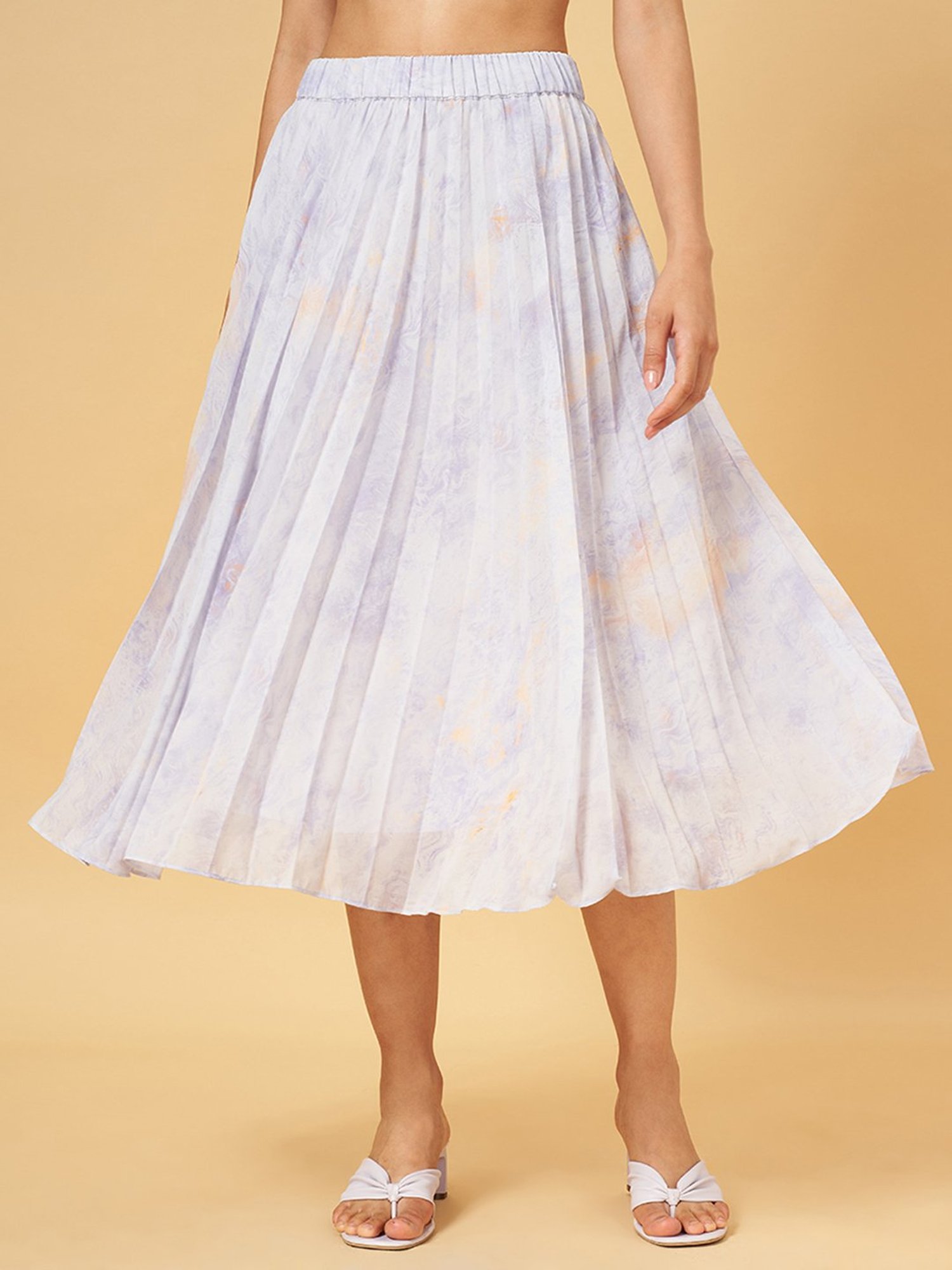 Honey by Pantaloons Purple Printed A-Line Skirt