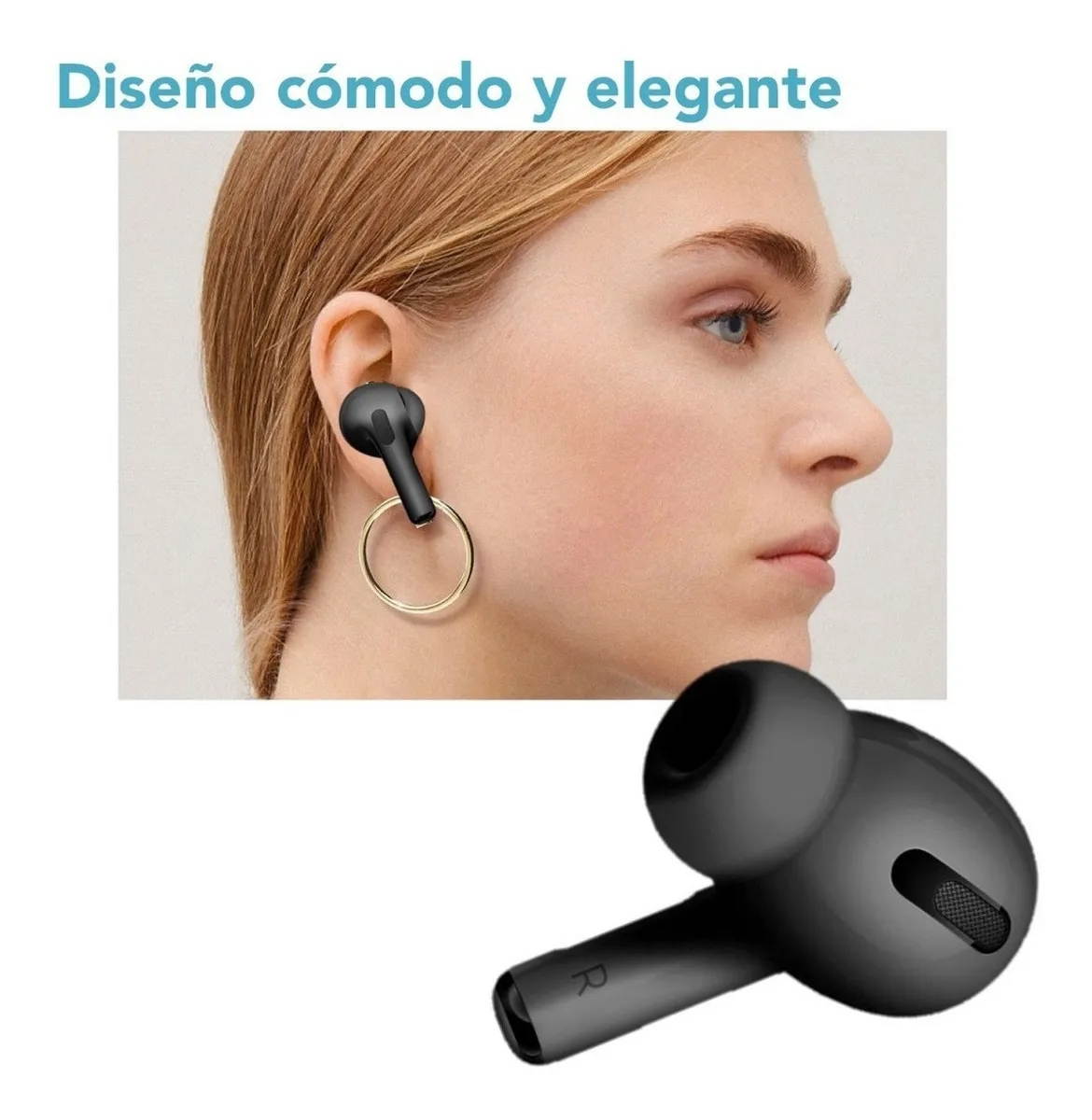 Wireless Audio Headphones for Apple Airpods iOS, Samsung and Android Other Phones, Wireless Charging Case, TWS Pro, Bluetooth