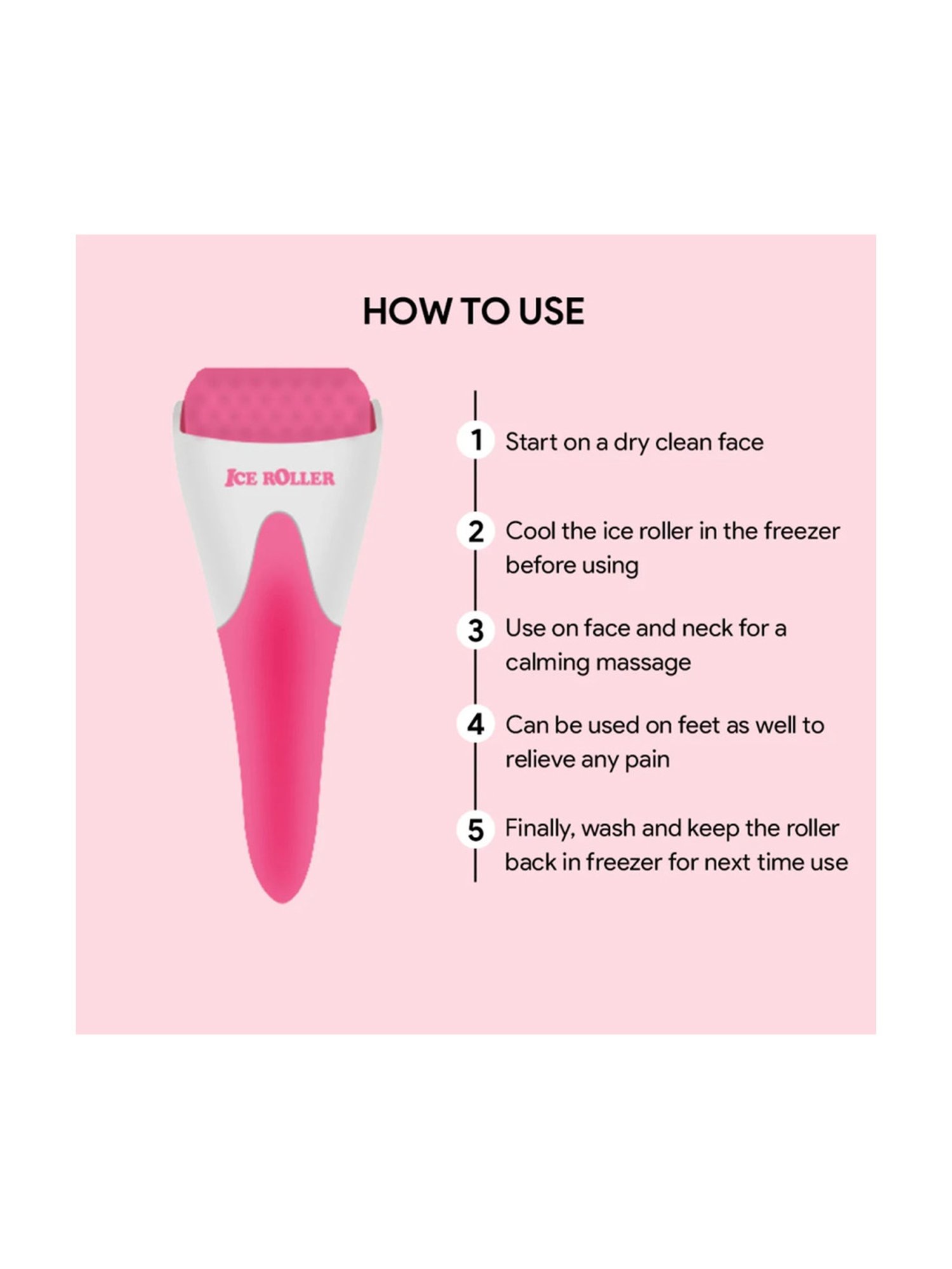 House of Beauty Pink Ice Roller - 187 gm