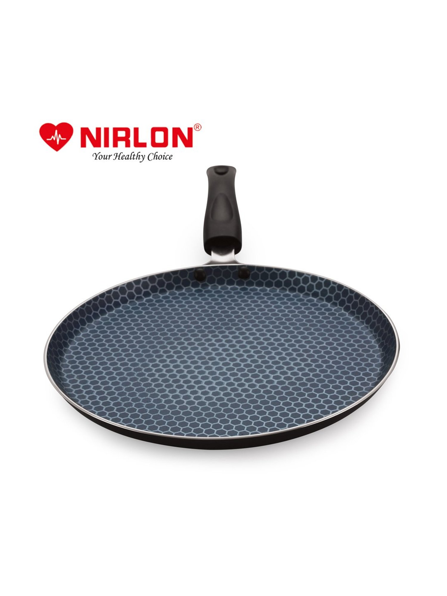 Nirlon Non-Stick Black Aluminium Cookware Kitchen Accessories Flat Tawa - (26cm)