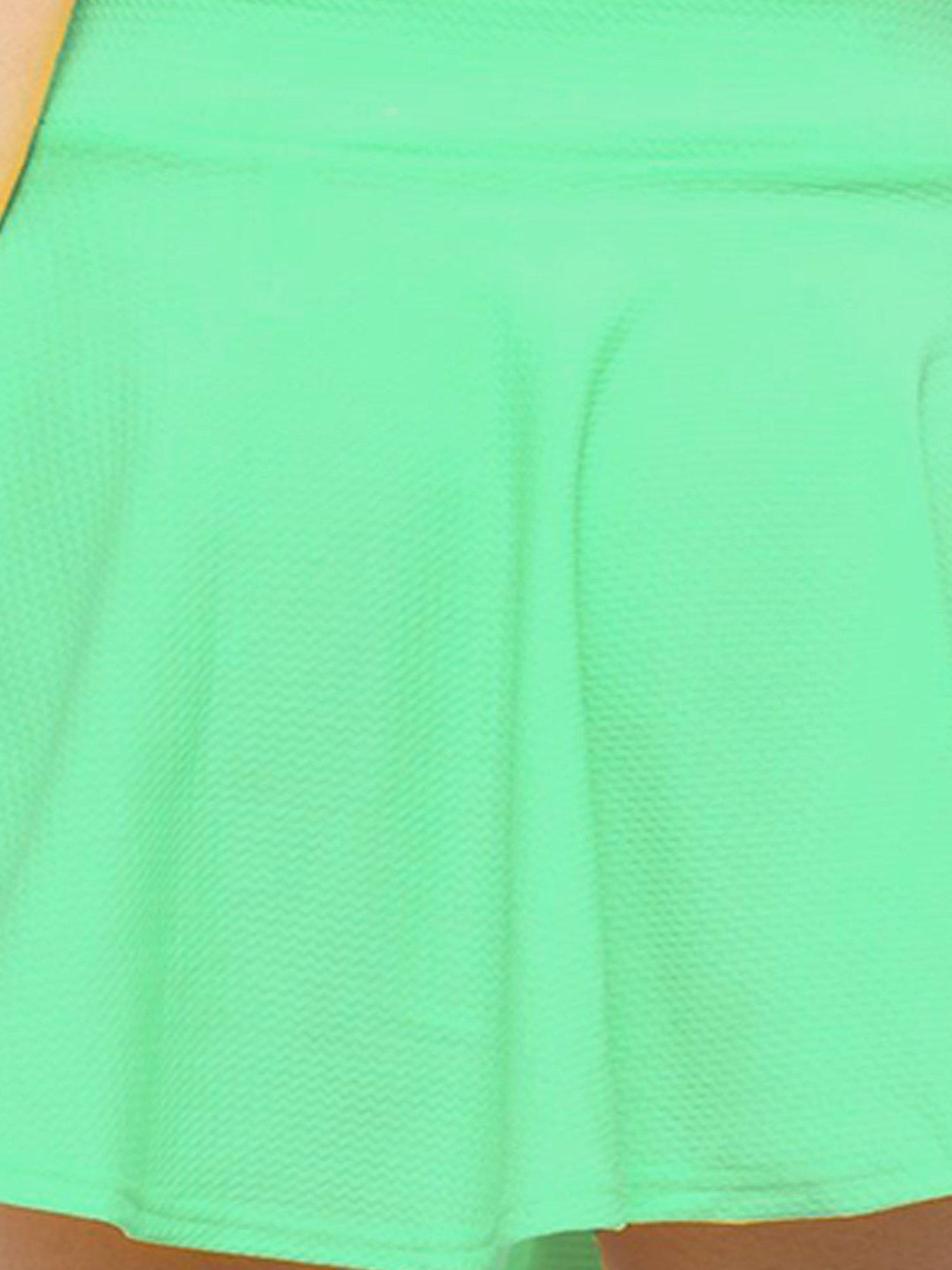 N-Gal Magenta & Light Green Above Knees Skirt (Pack Of 2)