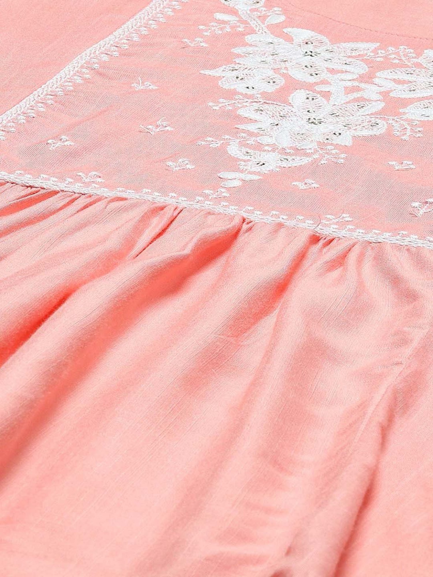 Rangriti Pink Embroidered Top