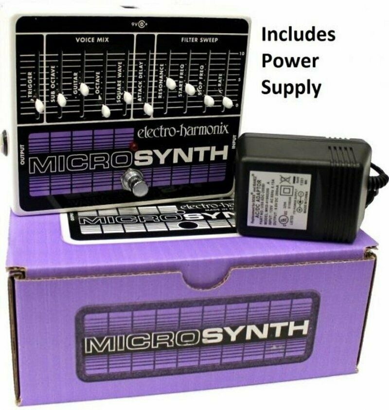 Electro Harmonix Microsynth Analog Guitar Synthesizer Pedal w/ Power Supply
