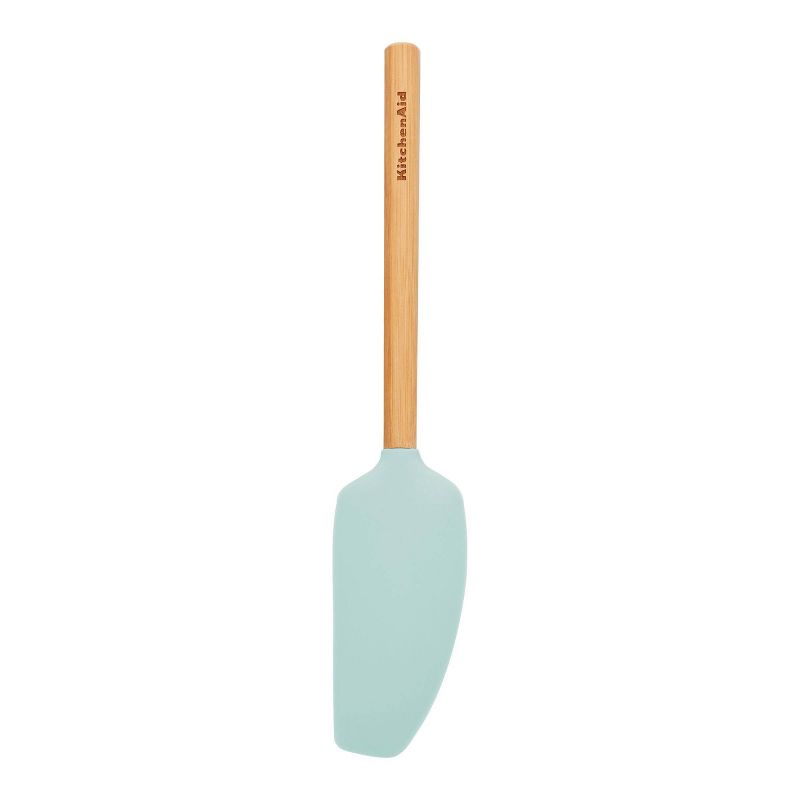 KitchenAid Bamboo Handle Mixer Spatula Ice Blue
