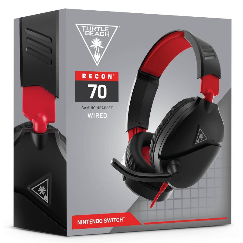 Turtle Beach Recon 70 Wired Gaming Headset for Nintendo Switch/Xbox One/Series X|S/PlayStation 4/5 - Red/Black