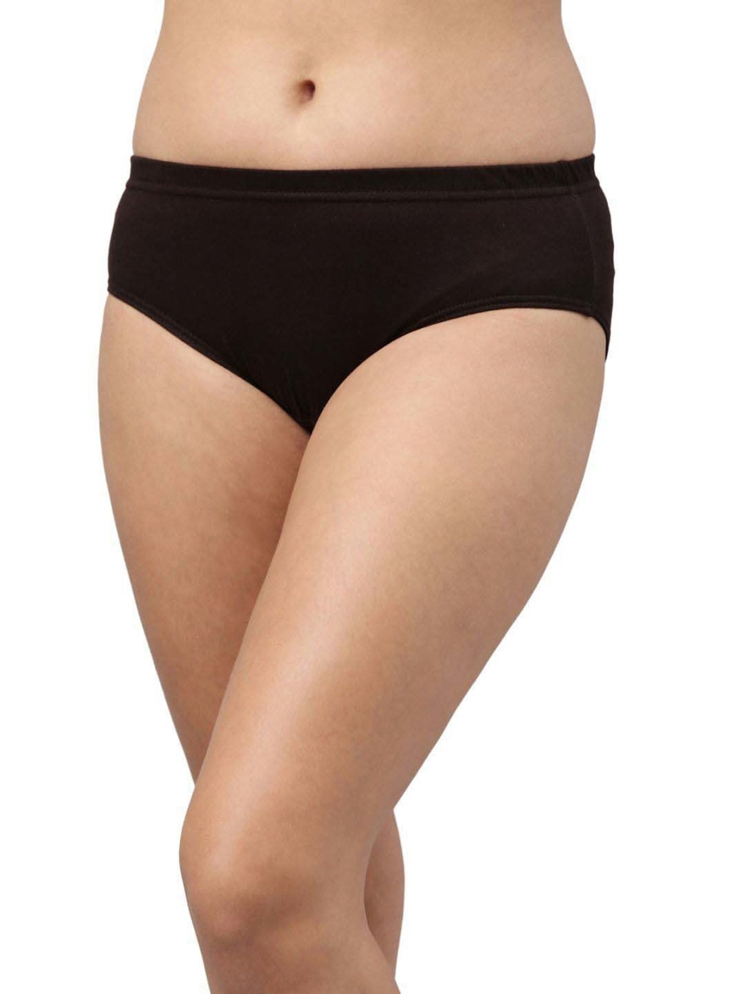 FEELINGS Red & Peach Cotton Plain Hipster Panties - Pack of 6