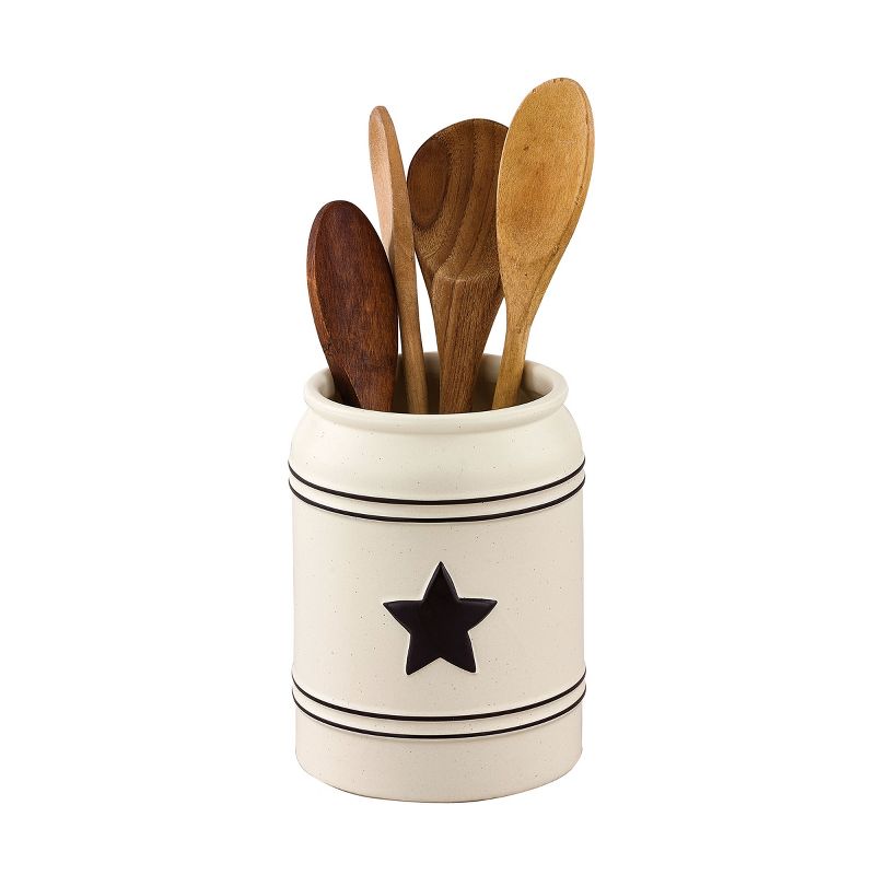 Park Designs Country Star Utensil Crock - Cream