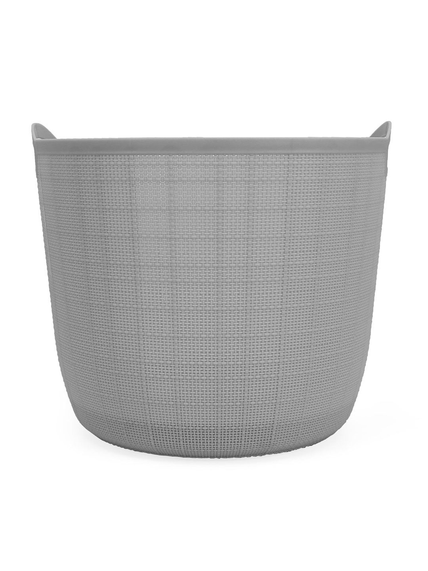 @home Nilkamal Grey Polypropylene Laundry Basket