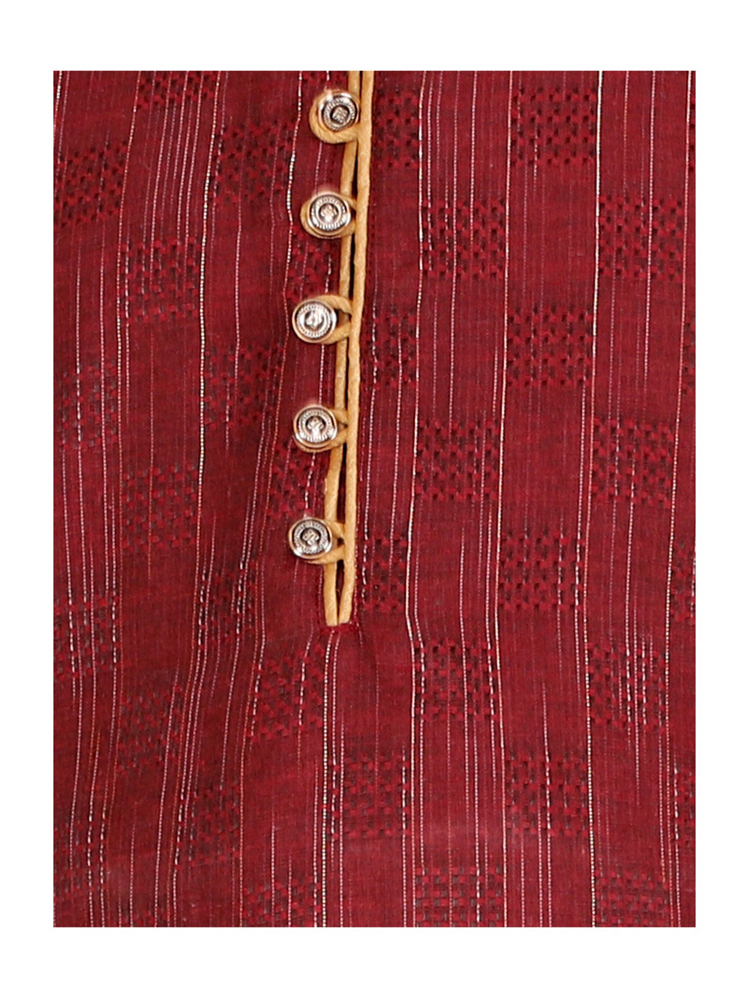 Pro-Ethic Style Developer Kids Maroon & White Printed Full Sleeves Kurta with Pyjamas