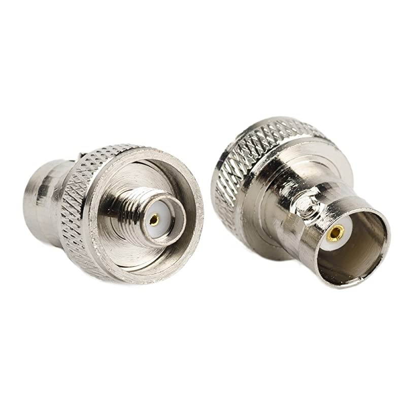 TMPack of 2 SMA Female to BNC Female Connector Convert Adapter Compatible with Two Way Radio BaoFeng UV5R FD880 Project Mobile Antenna