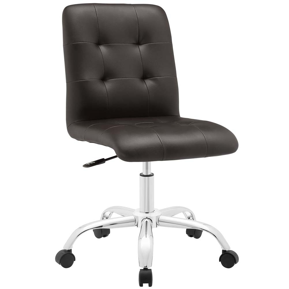 LexMod EEI-1533-BRN Prim Mid Back Office Chair in Brown