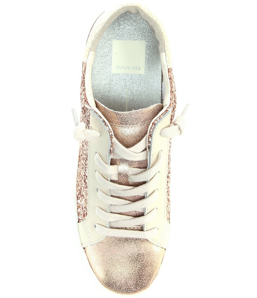 Dolce Vita Zina Glitter Patchwork Detail Lace-Up Sneakers