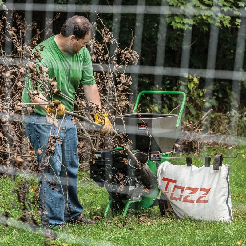 Earthquake 30520 Tazz Viper 212cc Gas Wood Chipper Shredder Mulch Bag, Green (2 Pack)