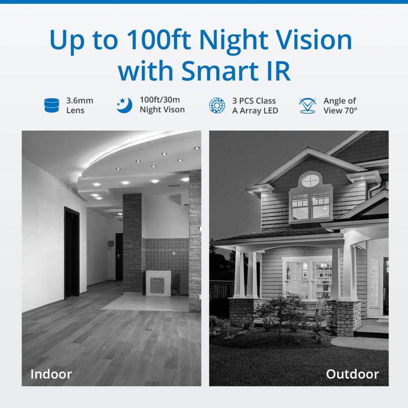 SANNCE WiFi 1080P Wireless Security Camera System with 8* 1080P wifi cameras without HDD (NVR KIT)CCTV kit