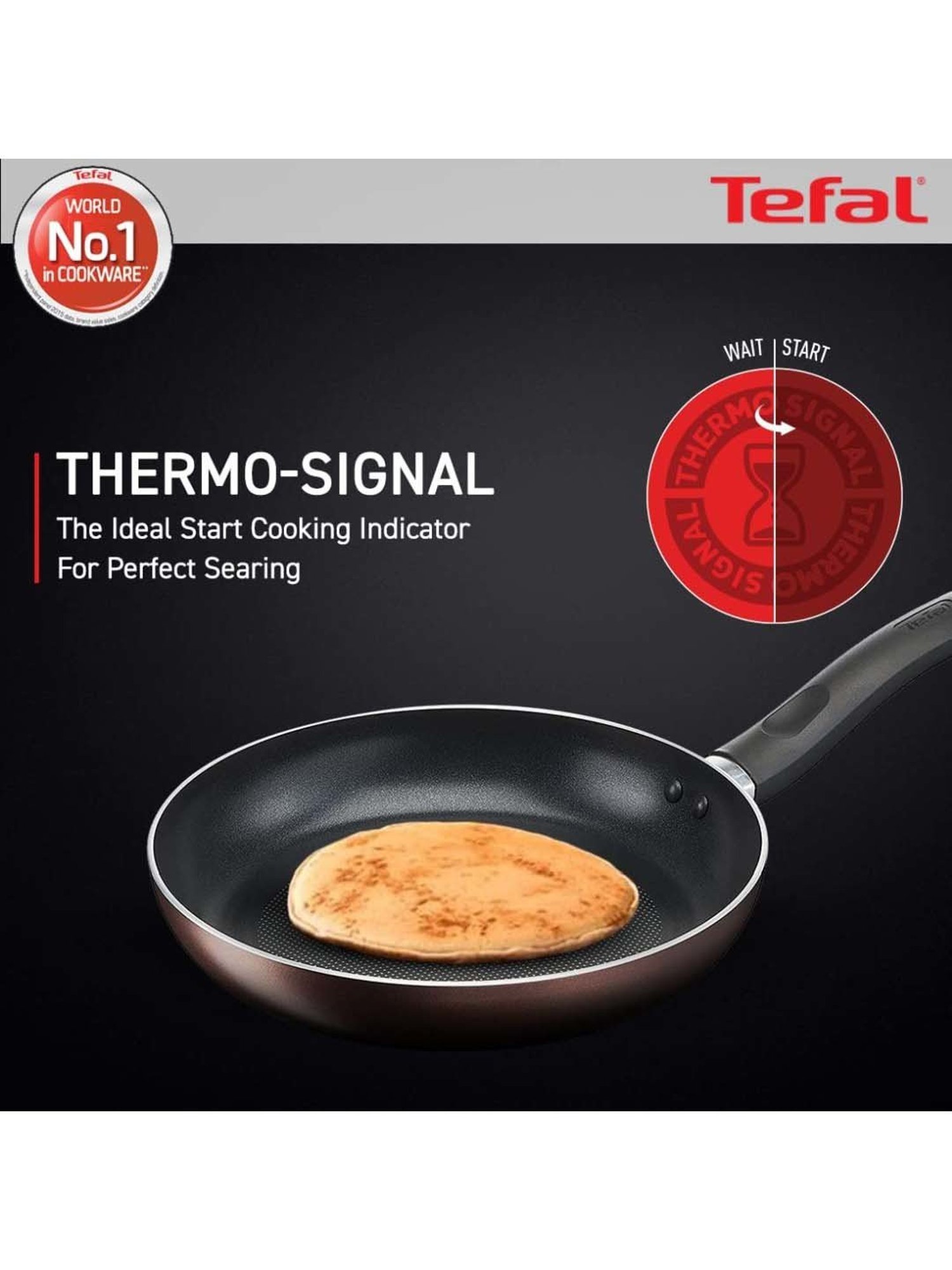 Tefal Day By Day Brown Aluminium 24 cm Non Stick Fry Pan (1 L)