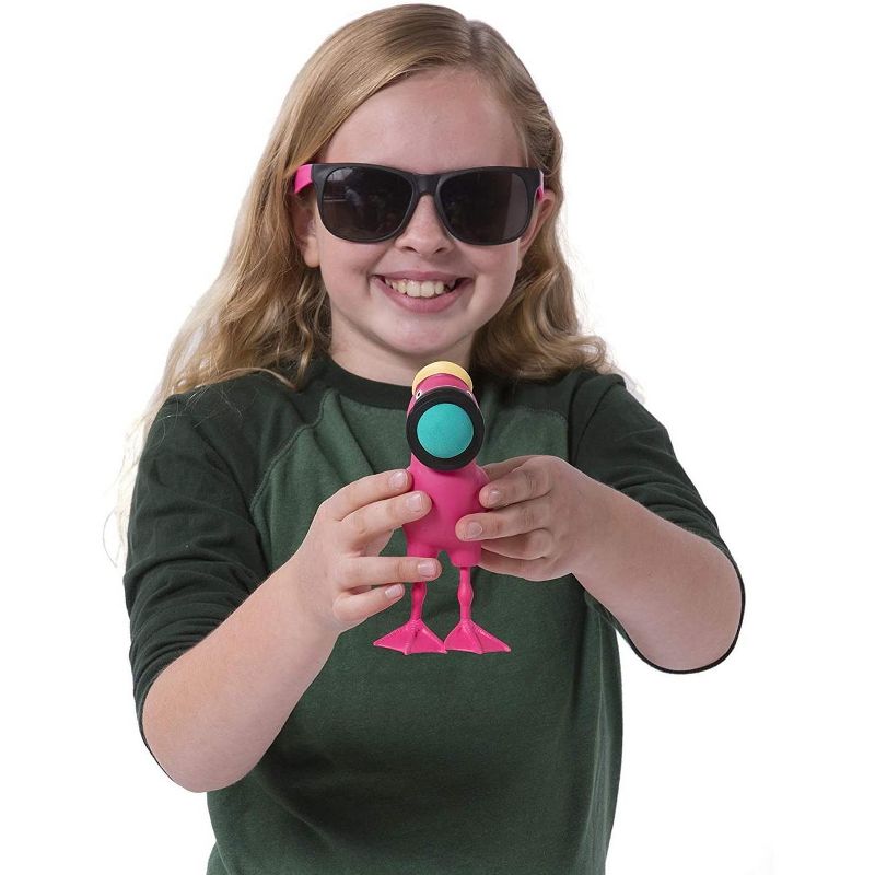 Hog Wild Flamingo Popper Toy, Shoots Foam Balls!